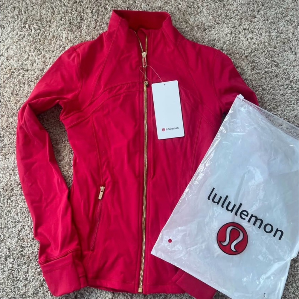 Red and gold define jacket
